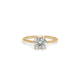 The Pacific Engagement Ring Setting with Pavé Gallery Hidden Page Sargisson 18K Yellow Gold Round 