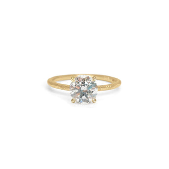 The Pacific Engagement Ring Setting with Pavé Gallery Hidden Page Sargisson 18K Yellow Gold Round 