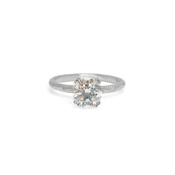 The Pacific Engagement Ring Setting with Pavé Gallery Hidden Page Sargisson Platinum Round 