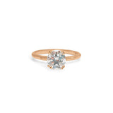 The Pacific Engagement Ring Setting with Pavé Gallery Hidden Page Sargisson 18K Rose Gold Round 