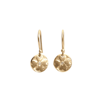 Orchid Drop Earrings Earrings Page Sargisson 10KT Gold with Diamond 