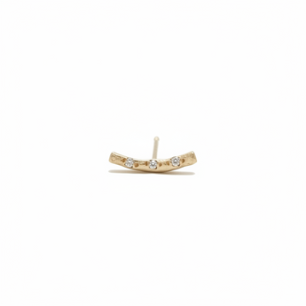 SALE - Short Brushed Bar Studs - 18KT Hidden Page Sargisson 