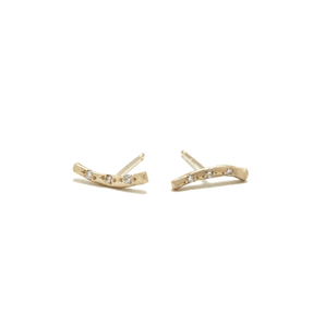 SALE - Short Brushed Bar Studs - 18KT Hidden Page Sargisson 