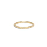 18K Gold Carved Skinny Band with Diamonds Rings Page Sargisson 