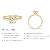 The Pacific Engagement Ring Setting with Pavé Gallery Hidden Page Sargisson 