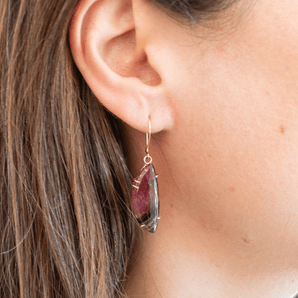 18K Smooth Tourmaline Prong Earrings Earrings Page Sargisson 