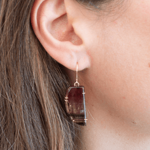 18K Smooth Tourmaline Prong Earrings II Earrings Page Sargisson 