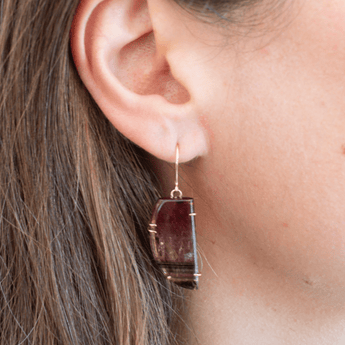 18K Smooth Tourmaline Prong Earrings II Earrings Page Sargisson 