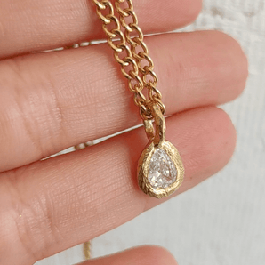 18K Diamond Charm - 0.67CT Pear Charm Page Sargisson 