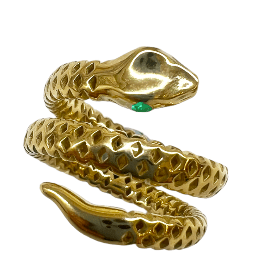 Snake Ring with Tsavorite Consignment Ray Griffiths 