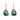 18K Faceted Emerald Bell Shaped Prong Earrings