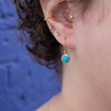 10K Semi-Precious Stone Drop Earrings in Amethyst Earrings Page Sargisson 