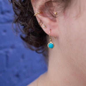 10K Semi-Precious Stone Drop Earrings in Amethyst Earrings Page Sargisson 