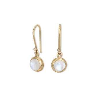 10K Semi-Precious Stone Drop Earrings in Moonstone Earrings Page Sargisson 