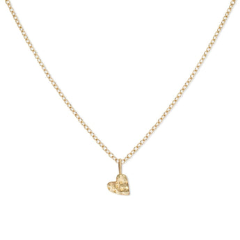 Teeny Tiny Necklace- Single Shape Necklace Page Sargisson 10K Gold Heart 