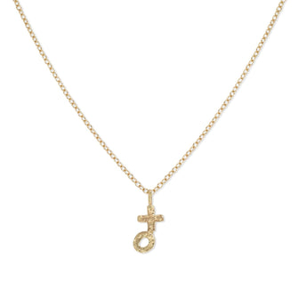 Teeny Tiny Necklaces- Dual Shape Necklace Page Sargisson XO 10K Yellow Gold 
