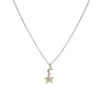 Teeny Tiny Necklaces- Dual Shape Necklace Page Sargisson Star/Moon Sterling Silver 