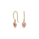 18K Teardrop Earrings in Pink Sapphire Earrings Page Sargisson 