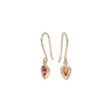 18K Teardrop Earrings in Poppy Red Sapphire Earrings Page Sargisson 