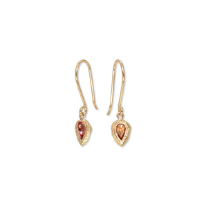 18K Teardrop Earrings in Poppy Red Sapphire Earrings Page Sargisson 