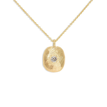 18K Cushion Diamond Tablet Necklace Necklace Page Sargisson 