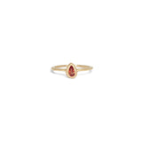 18K Teardrop Ring in Poppy Red Sapphire Rings Page Sargisson 