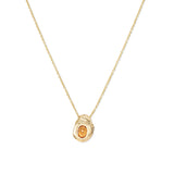 18K Oval Slider Necklace in Orange Sapphire Necklace Page Sargisson 