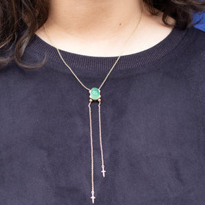Vintage Slider Necklace with Jade Scarab Page Sargisson 