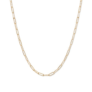 Staple Link Chain Necklace Page Sargisson 10 Karat Gold 16" 
