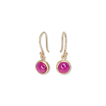 10K Semi-Precious Stone Drop Earrings in Ruby Earrings Page Sargisson 