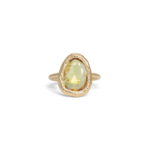 18K Freeform Solitaire Ring in Yellow Sapphire Rings Page Sargisson 