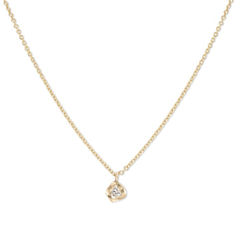 18K Mini Carved Diamond Necklace Necklace Page Sargisson 