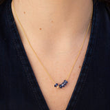 18K Gemstone Six Bead Necklace with Kyanite Necklaces Page Sargisson 