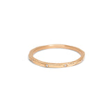 18K Rose Gold Carved Skinny Band with Diamonds Rings Page Sargisson 