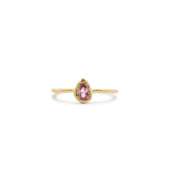 18K Teardrop Ring in Pink Sapphire Rings Page Sargisson 