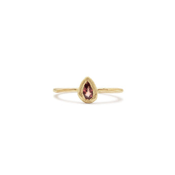 18K Teardrop Ring in Poppy Red Sapphire Rings Page Sargisson 