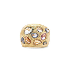 18K Sapphire Cocktail Ring - Pastel Rainbow Rings Page Sargisson 