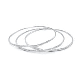 Hammered Bangle in Silver Bracelet Page Sargisson Set of 3 Bangles 