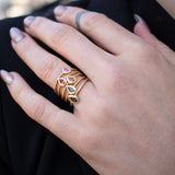 18K Teardrop Ring in Orange Sapphire Rings Page Sargisson 