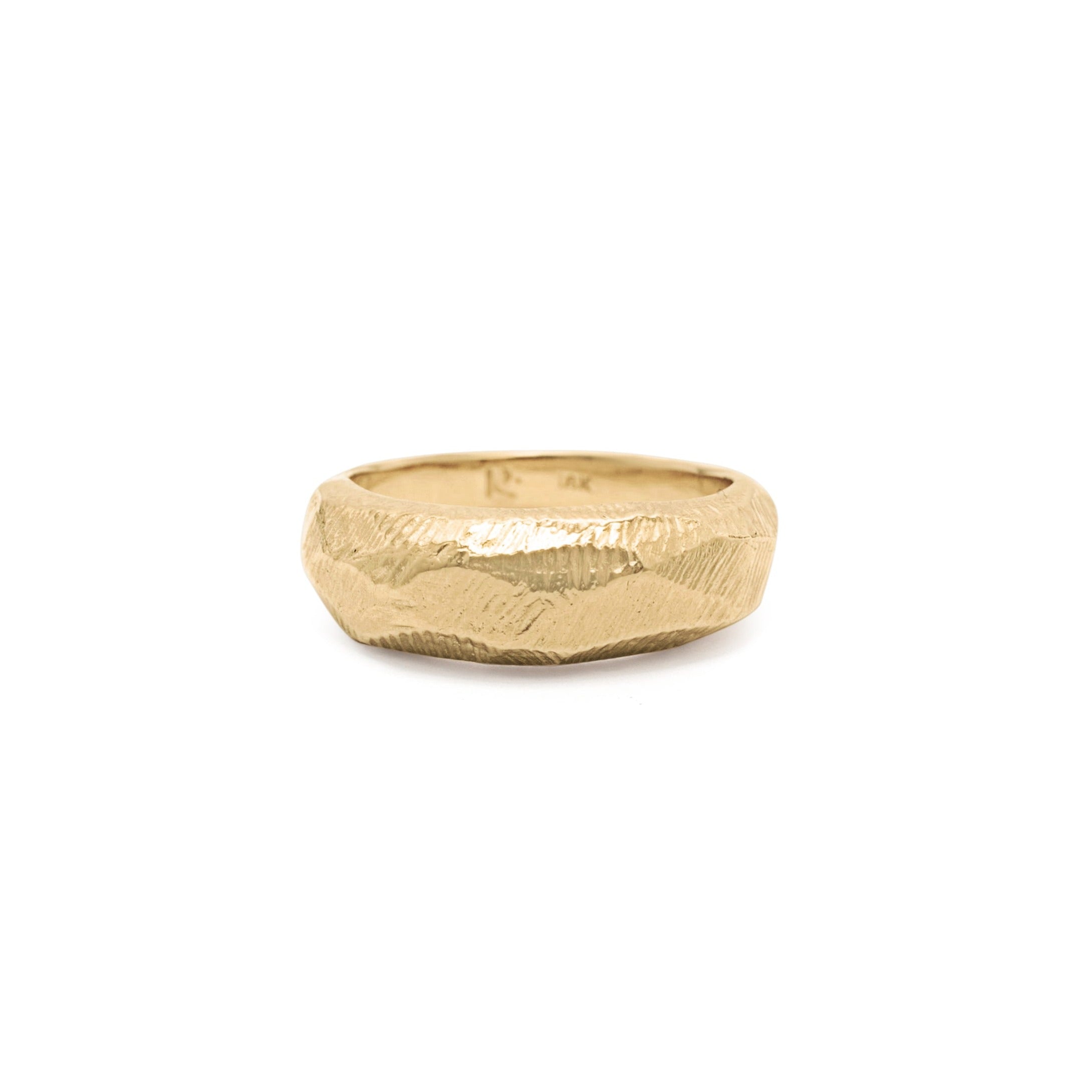 Handmade domed ring in 18kt gold made in Brooklyn