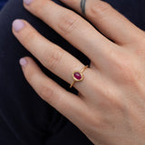 18K Oval Stone Ring in Ruby Rings Page Sargisson 
