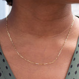 18K Small Staple Link Chain Necklace Page Sargisson 