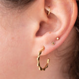 18K Wave Hoop Earrings Small Earrings Page Sargisson 