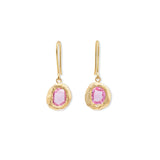 18K Freeform Drop Earring in Vivid Pink Sapphire Earrings Page Sargisson 