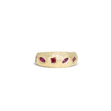 18K Geometric Mixed Band in Ruby Rings Page Sargisson 
