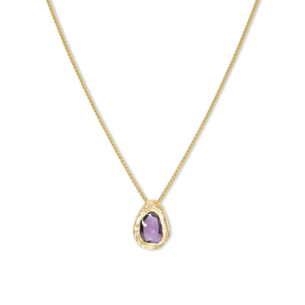 18K Freeform Slider Necklace in Purple Sapphire Necklace Page Sargisson 