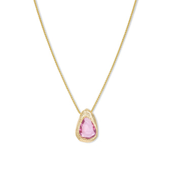 18K Freeform Slider Necklace in Pink Sapphire Necklace Page Sargisson 