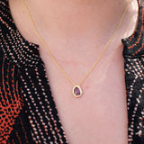 18K Freeform Slider Necklace in Purple Sapphire Necklace Page Sargisson 