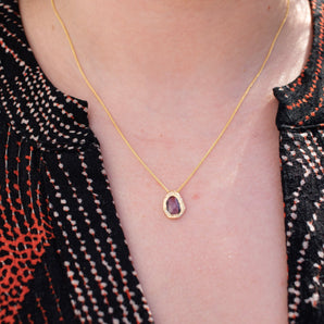 18K Freeform Slider Necklace in Purple Sapphire Necklace Page Sargisson 