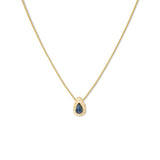 18K Teardrop Slider Necklace in Blue Sapphire Necklace Page Sargisson 